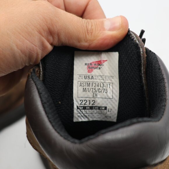 Red Wing Men's 10.5 EE Brown Leather Boots 2212 Steel Toe Work Safety DynaForce - Picture 3 of 10
